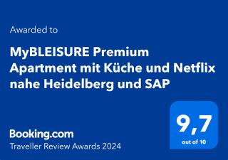 MyBLEISURE Premium Apartment mit Küche und Netflix nahe Heidelberg I SAP, MLP, Unternehmen im Rhein-Neckar-Kreis - 9