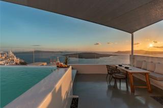 Luxurious Santorini Penthouse Villa 1 Bedroom Magical Caldera Sea Views Outdoor Hot Tub Fira - Fira - 7