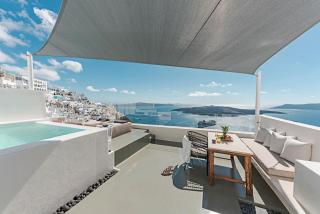 Luxurious Santorini Penthouse Villa 1 Bedroom Magical Caldera Sea Views & Outdoor Hot Tub Fira - Fira - 9
