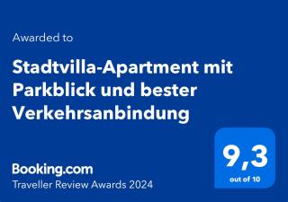 Stadtvilla-Apartment mit Parkblick und bester Verkehrsanbindung - 1