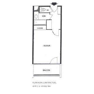 Résidence Chaviere - Studio de 18 m² avec petit balcon exposé Nord MAE-5984 - Les Menuires - 4