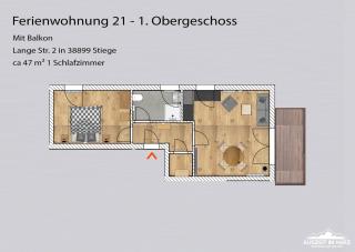 Auszeit-im-Harz Haus 5 Wohnung 21 - Stiege - 6