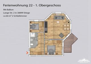 Auszeit-im-Harz Haus 5 Wohnung 22 - Stiege - 6