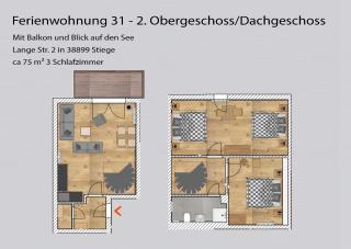 Auszeit-im-Harz Haus 5 Wohnung 31 - Stiege - 6