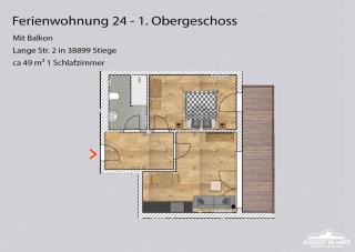 Auszeit-im-Harz Haus 5 Wohnung 24 - Stiege - 6
