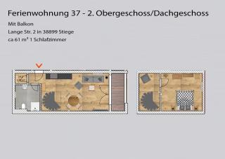 Auszeit-im-Harz Haus 5 Wohnung 37 - Stiege - 6
