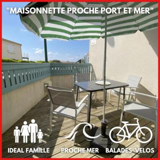 "LA VAGUE" Maison 6 personnes, terrasse, Port plaisance, garage vélos - Talmont - 0