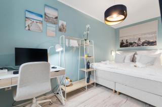 Federnest - Superior-2-Zimmer-Wohnung - Kingsize Boxspringbett - Home-Office mit Monitor - 11 Min Hbf - 3