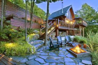 Luxurious log cabin with private spa - Lac-Supérieur - 0