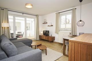 Terrasse, gratis Nutzung vom AHOI Erlebnisbad und Sauna inSellin - Villa Karola FeWo 06 - Göhren - 7