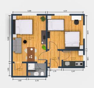 Family Apartment3 Meppen 6Pers, 3Betten, Küche, Backofen, Smart-TV - Meppen - 6