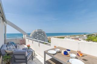 Vue mer grandiose la Grande Motte au Lady Blue Terrasse plein ciel Parking Privé - La Grande-Motte - 6