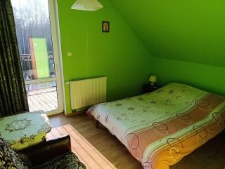 Domek nad stawem z balią i sauną - 1