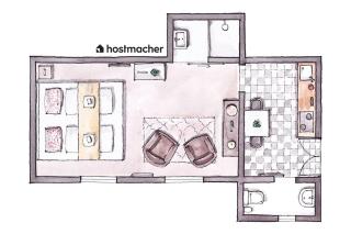 Practical 1BR Flat by Center by HM - Wenen - 5