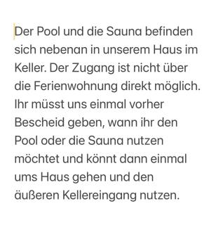 2 Zimmer Wohnung Pool u. Sauna Zugang möglich - - 4