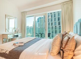 Manzil - 2BR in Dubai Marina with Sea and Marina View - Dubai - 4
