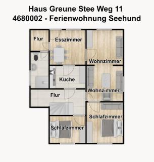 Haus Greune Stee Weg 11 Ferienwohnung Seehund - Borkum - 2
