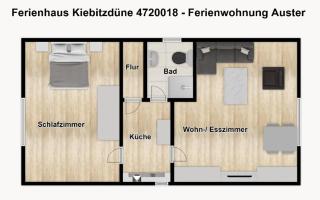 Ferienhaus Kiebitzdüne Ferienwohnung Auster - 2
