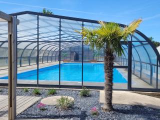 Chalet Confort 2 Chambres avec Piscine Chauffée et Climatisation en Bretagne Sud - FR-1-783-19 - Marzan - 9