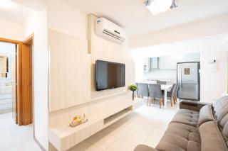 Apto em Barra Velha 340m da PRAIA com SACADA com CHURRASQUEIRA, AR CONDICIONADO WI-FI, PISCINA, PORTARIA 24h, ACADEMIA MINI MERCADO e vaga de GARAGEM - Barra Velha - 9