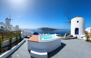 Lioyerma Windmill Villa With Outdoor Hot Tub - Oia - 0