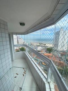 Apartamento 2 dormitórios e sacada gourmet frente ao MAR - Praia Grande - 0