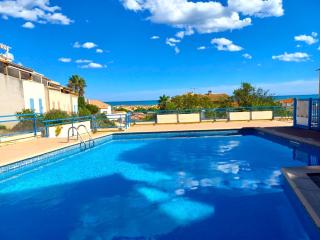 Plain-pied Jardin 6 personnes Clim Vue Mer Parking Wifi Terrasse Piscine dans la résidence - Saint Pierre La Mer - 3