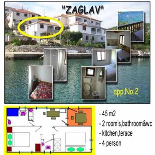 Apartment Zaglav 2 - first sea row - Zaglav - 3