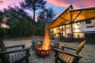 NEW Farmhouse-Chic Cabin with Hot Tub & Firepit - 0