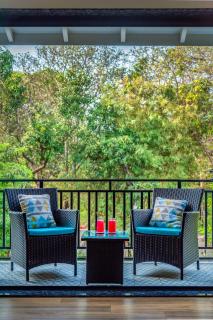 SaffronStays Arabella - 4BR bohemian pool villa with sunken lounge, foosball, PS4 & mango orchard views in Alibaug - 4