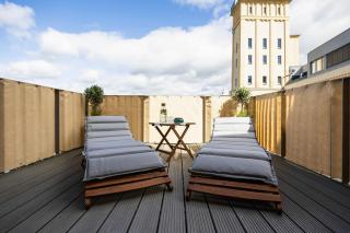 mayhome - das STRANDLOFT schönes Studioapartment mit Balkon, Küche und Tiefgarage - Sauna und Fitness direkt nebenan - 5