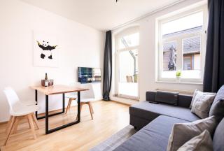 Ko-Living - Händel Stuben - Street Art Design Apartments - Altstadt - zentral - Küche - Smart TV - mehrere Apartments - bis zu 6 P - Halle an der Saale - 7