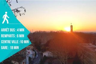 Chaleureux T3 (Proche rempart) - 2 Chambres - WIFI - Avignone - 2