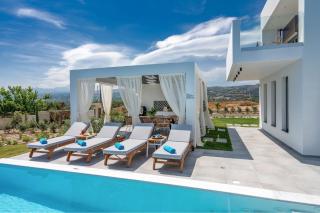Exclusive Crete Villa 4 Bedrooms Villa Blue Lavish Interiors Infinity Pool Incredible Sea Views Terrace With Bbq Gym Rethymno - Ádhele - 5