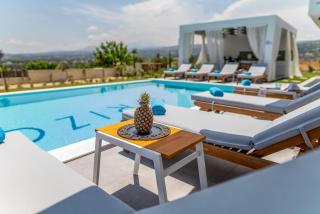 Exclusive Crete Villa 4 Bedrooms Villa Blue Lavish Interiors Infinity Pool Incredible Sea Views Terrace With Bbq Gym Rethymno - Ádhele - 7