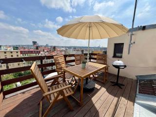 2 rooms apartment with terrace and FREE parking near metro - Prague - 7