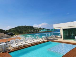 Apartamento Pé na Areia com Vista Mar, 2 Quartos e Lazer Completo! - Arraial do Cabo - 0