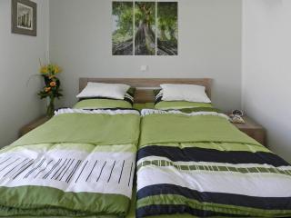 Ferienwohnung Seemannskajüte luxuriös ausgestatteter Bungalow mit Kamin, modernem Bad, Küchenzeile, Sonnenterrasse und 2 Fahrräder nur 600 m bis zum Strand mit Strandkorb - Butjadingen - 1