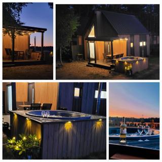 Domki letniskowe Leśne Spa Borsk nad Jeziorem Wdzydzkim BASEN SAUNA BALIA - Borsk - 9