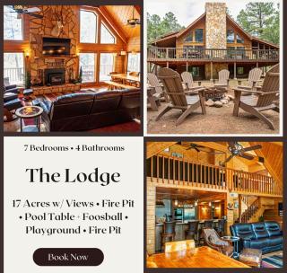 The Lodge Large Cabin, 17 Acres, Playground, Forest Access - Pinedale - 0