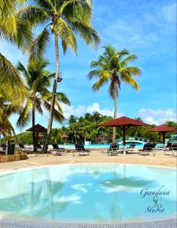Vue Exclusive Mer et Volcan, Village Vacances avec Plage et Piscine, Les Gwadastudios - Sainte-Anne - 6