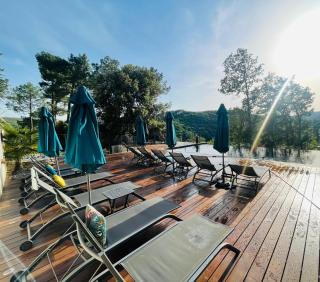 "Les Hauts du Marquet" - Meublé de tourisme 5 Etoiles - Gîte de groupe 15 Personnes en Cévennes - Piscine à débordement - Balnéo - Sauna - Nature - 3