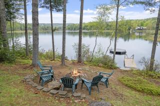 Lakefront Wprivate Beach - Luxury Log House! - Sanbornton - 6