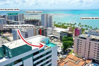 Smart Stay 1104 na praia de Ponta Verde - Piscina - Academia - Ar na Sala - Coworking - A 200m da praia - Maceió - 0