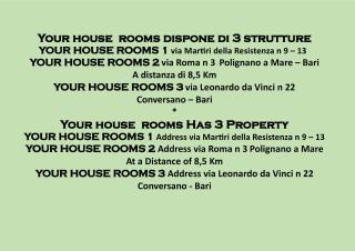 YOUR HOUSE ROOMS 3 - 7