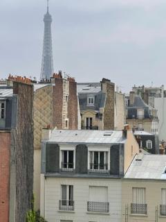 Studio calme avec vue toits de Paris et Tour Eiffel - Paris - 6