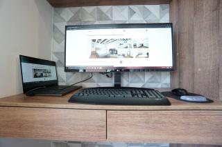 Luxury One Bedroom With Desk and Monitor - 2