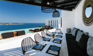 Magnificent Mykonos Villa Villa Rikei 5 Bedrooms Unique Aegean Sea Views Private Infinity Pool Outdoor Jacuzzi Psarou Beach - Psarrou - 1