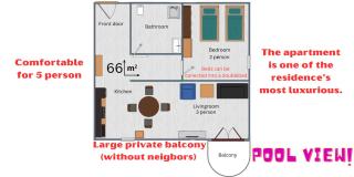 Apartment Lilou - 3 pools, SPA, gym, playgrounds - Sunny Beach - 4
