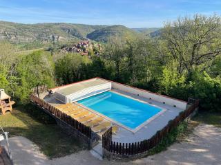 Gîte vue imprenable Vallée du Lot, piscine privée - Calvignac - 9